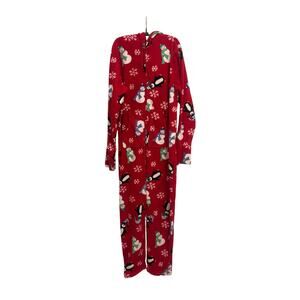 Christmas Sweater Ugly Large Holiday Pajamas No-Feet Zip-up Hoodie Cozy Party